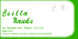 csilla mauks business card